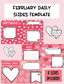 Preview of FEBRUARY DAILY GOOGLE SLIDES TEMPLATE