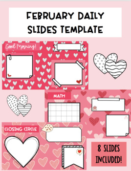 Preview of FEBRUARY DAILY SLIDES TEMPLATE