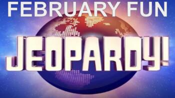 Preview of FEBRUARY FUN JEOPARDY - A K-6 PE or Classroom Trivia and Exercise Activity