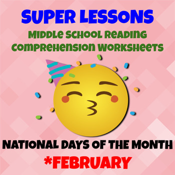 Preview of FEBRUARY Daily Middle School Reading Comprehension Passages  Winter