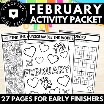 Preview of FEBRUARY Morning Work | Early Finisher Independent Activity Packet | Fast Finish