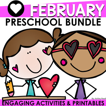 FEBRUARY PRESCHOOL or Kindergarten Activities Bundle by Just Reed