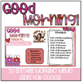 FEBRUARY/VALENTINE'S DAY Themed Editable Morning Meeting Slides