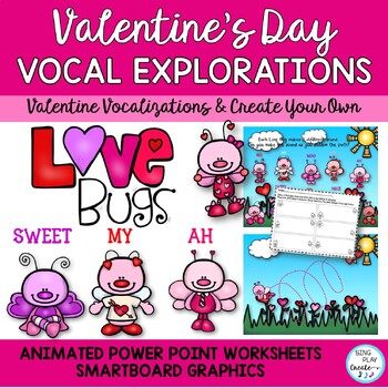 Preview of Vocal Explorations: Valentine's Theme Vocal Activities, Animated K-3