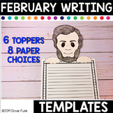 FEBRUARY Writing Paper Templates Crafts