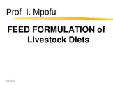 FEED FORMULATION LESSON