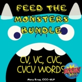 FEED the MONSTERS: Apraxia BOOM Card Bundle (CV, VC, CVC, CVCV)
