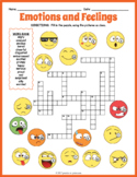 FEELING & EMOTIONS Crossword Puzzle Worksheet Activity