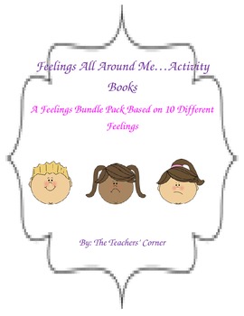 Preview of Feelings All Around Me! Activity Books Bundle Pack