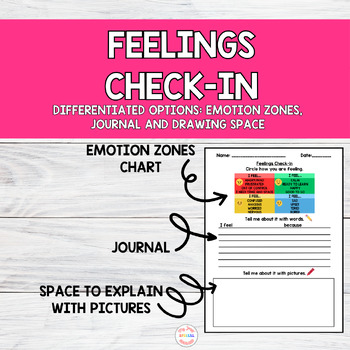 Preview of FEELINGS CHECK-IN: DIFFERENTIATED JOURNAL