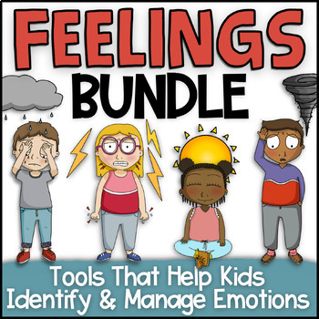 Preview of FEELINGS BUNDLE: Identify Emotions & Self-Regulation Coping Skills Interventions