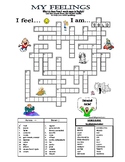 FEELINGS / EMOTIONS / ADJECTIVES - CROSSWORD PUZZLE (FRENC