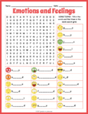 FEELINGS & EMOTIONS Emoji Word Search Puzzle Worksheet Activity