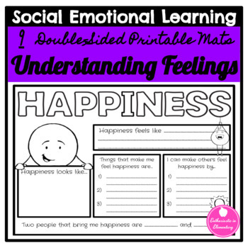 FEELINGS & EMOTIONS MATS / ACTIVITY SHEETS / SOCIAL EMOTIONAL LEARNING