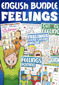Preview of FEELINGS & EMOTIONS bundle for primary English and ESL classes