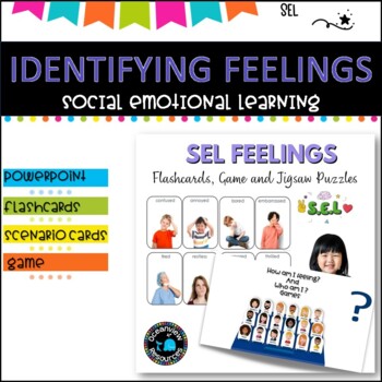 Preview of FEELINGS Flashcards l Scenario cards l Puzzle l SEL l PPT Game