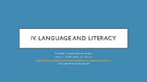 FELDS/Language and Literacy-I Can Statements