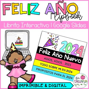 Preview of ¡Feliz Año Nuevo! | New Year's Flipbook in Spanish | Digital and Print