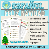 FELIZ NAVIDAD BOOKLET- Vocabulary and Culture - activities