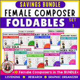 FEMALE COMPOSERS Research and Listening Foldables BUNDLE 1