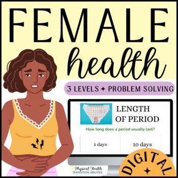Preview of FEMALE HEALTH Problem Solving | Life Skills, Health & First Aid