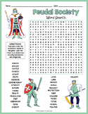 THE FEUDAL SYSTEM - FEUDALISM Word Search Puzzle Worksheet