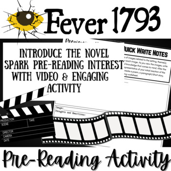 Preview of FEVER 1793 | Novel Study Intro Activity | Video & Reflection