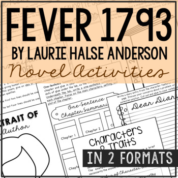 Preview of FEVER 1793 Novel Study Unit Activities | Book Report Project