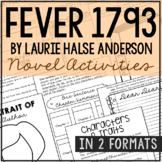 FEVER 1793 Novel Study Unit Activities | Book Report Project
