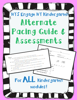 Preview of Engage NY Kindergarten Math Modules Pacing Guides and Assessment BUNDLE