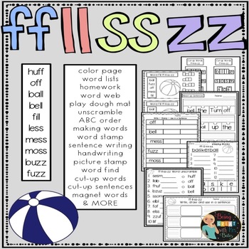 FF, LL, SS and ZZ Hands-on Spelling and Phonics by Bobbi Bates | TpT