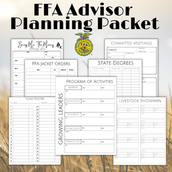 Preview of FFA Advisor Planning Packet