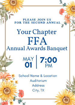 FFA Banquet Invitation FULLY EDITABLE by Ag To Elementary TPT