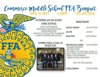 Preview of FFA Banquet Program Placemat in Publisher