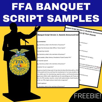 Preview of FFA Banquet Script Samples | Edit in Google Docs