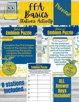Preview of FFA Basics Stations Activity - 8 Stations Included!