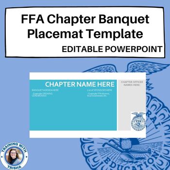 Preview of FFA Chapter Banquet Placemat Template