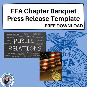 Preview of FFA Chapter Banquet Press Release Template