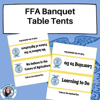 Preview of FFA Chapter Banquet Table Tents