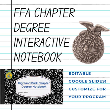 Preview of FFA Chapter Degree Interactive Notebook