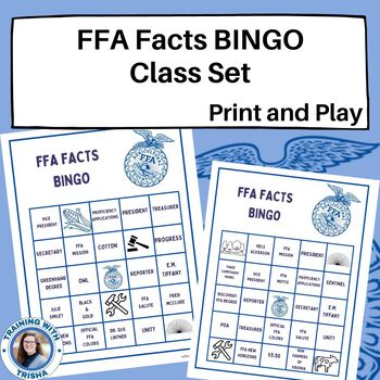 Preview of FFA Facts BINGO | Middle and High School | FFA Facts Dates