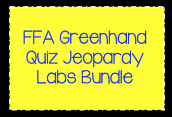 Preview of FFA Greenhand Quiz Jeopardy Labs Bundle