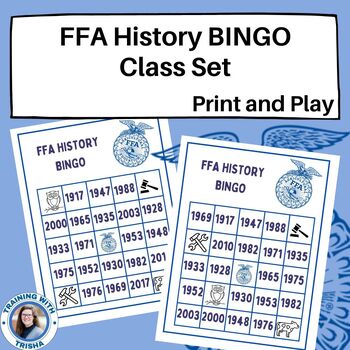 Preview of FFA History BINGO | Middle and High School | FFA History Dates