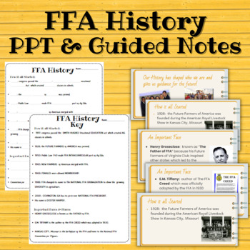 Preview of FFA History PPT & Guided Notes