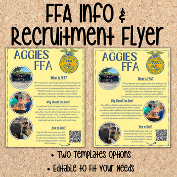 Preview of FFA Info and Recruitment Flyer