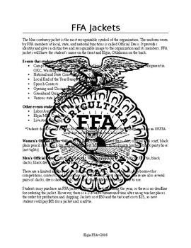 Preview of FFA Jacket Handout