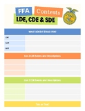 FFA LDE, CDE and SAE Worksheet