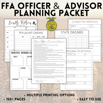 Preview of FFA Officer & Advisor Planning Packet