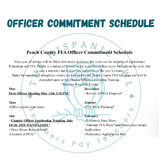 FFA Officer Commitment Schedule