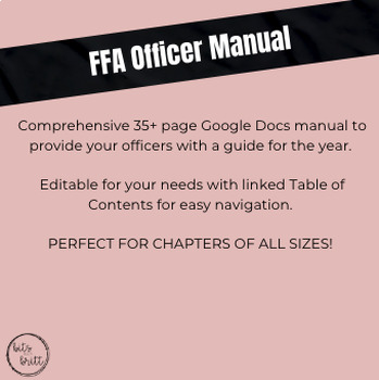 Preview of FFA Officer Manual